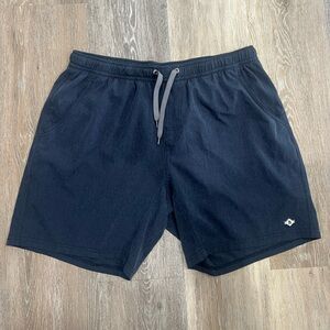 BURLEBO Men's Navy Athletic Shorts